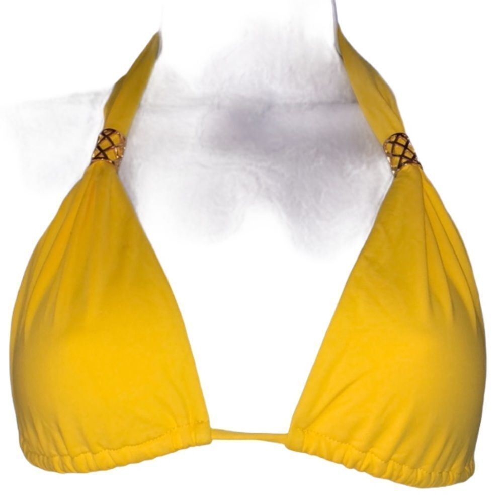 L Space Triangle Bikini Top W/Gold Hardware